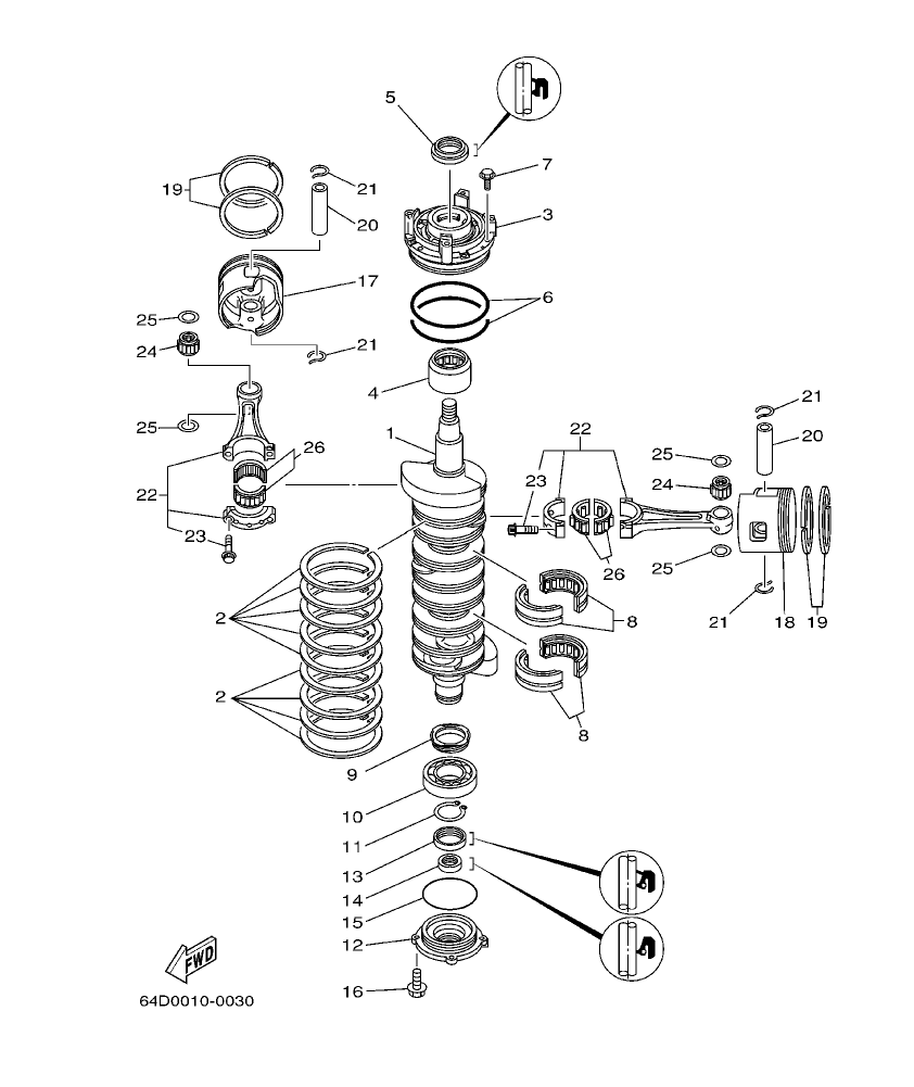 Fig. 4 – CRANKSHAFT. PISTON