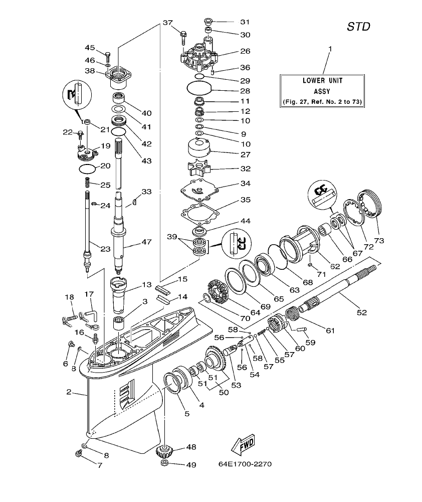 Fig. 27 – LOWER CASING. DRIVE 1