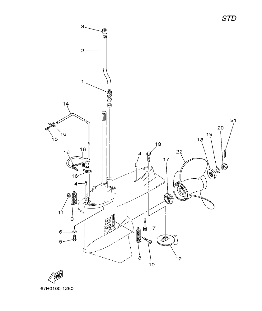 L200FETO ’02 – section 28 LOWER CASING. DRIVE 2 parts diagram
