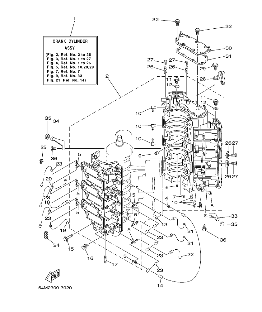 200GETO’03 – section 2 CYLINDER. CRANKCASE 1 parts diagram