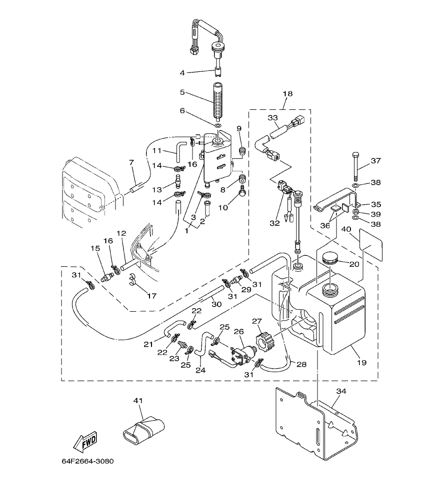 200GETO’03 – section 8 OIL TANK parts diagram