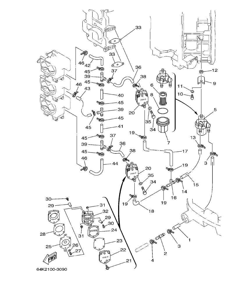 200GETO’03 – section 9 FUEL 1 parts diagram