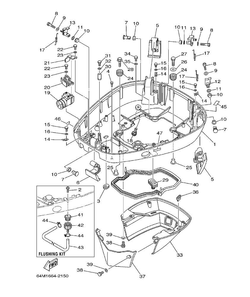 200GETO’03 – section 15 BOTTOM COWLING parts diagram