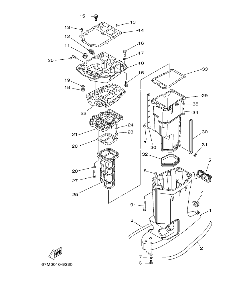 200GETO’03 – section 21 UPPER CASING parts diagram