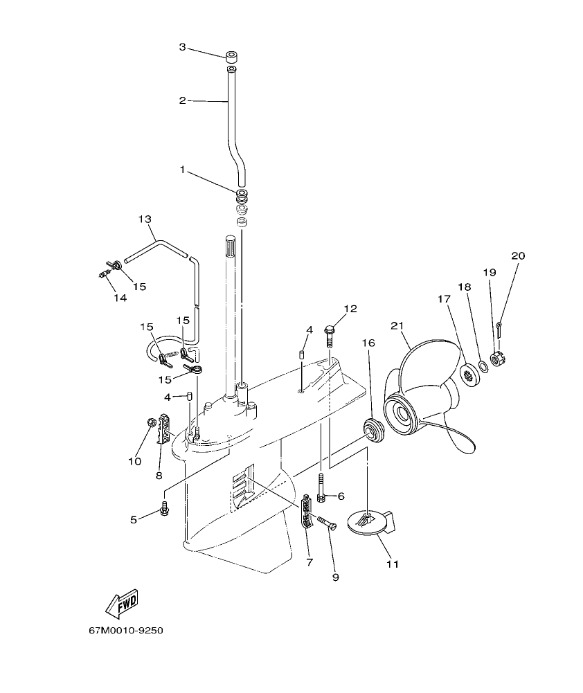 200GETO’03 – section 23 LOWER CASING. DRIVE 2 parts diagram