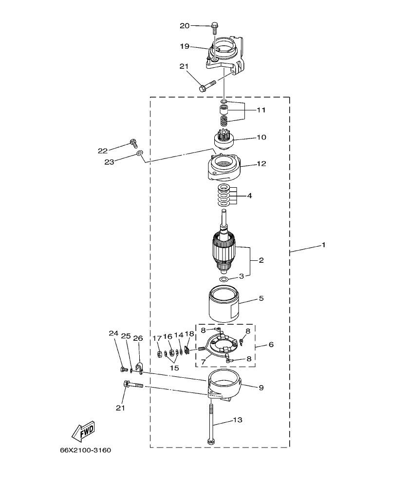 Fig. 17 – STARTING MOTOR