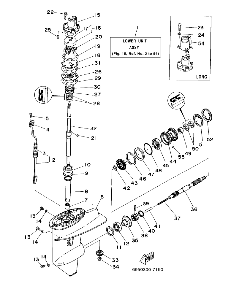 Fig. 15 – LOWER CASING. DRIVE 1