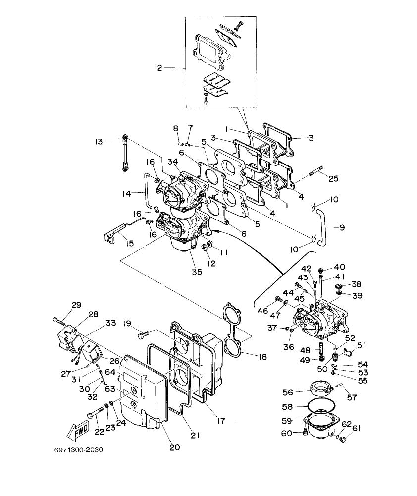 55BET’02 – section 3 INTAKE parts diagram