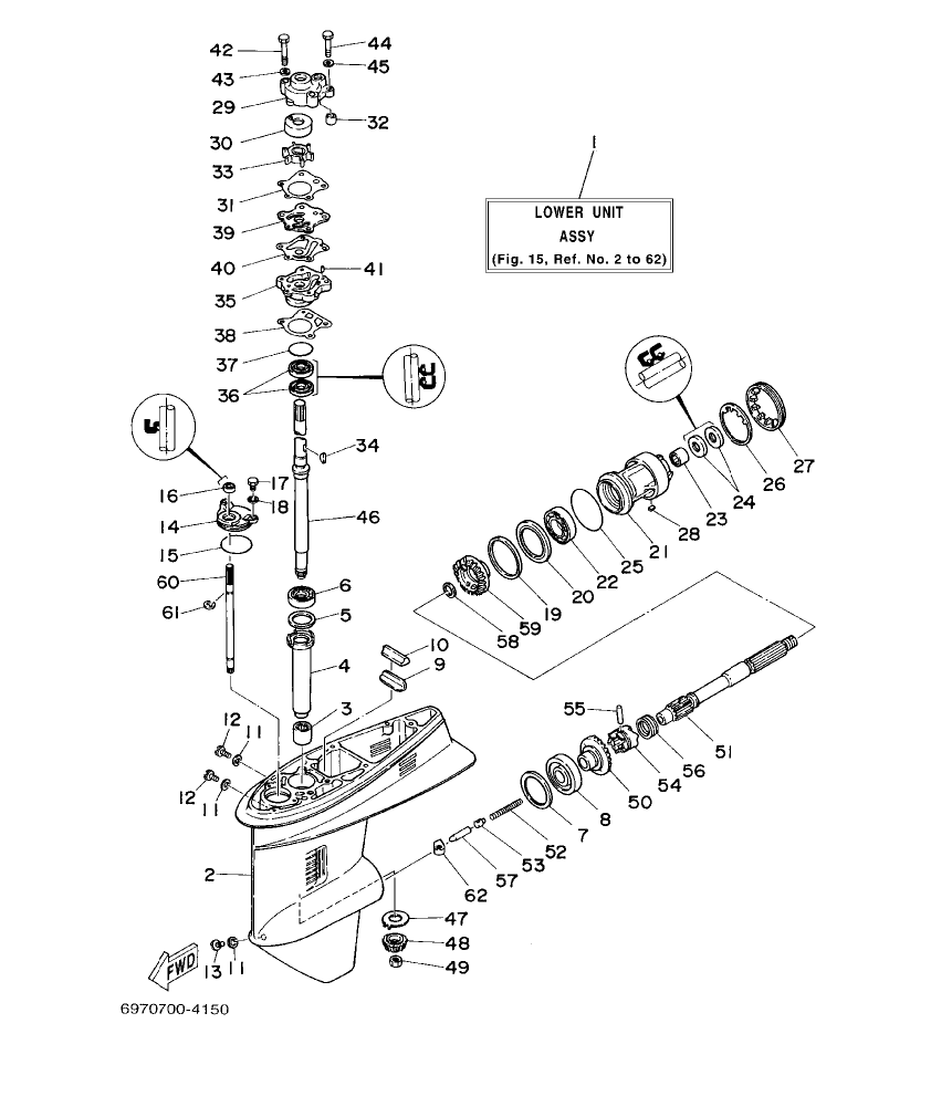Fig. 15 – LOWER CASING. DRIVE 1