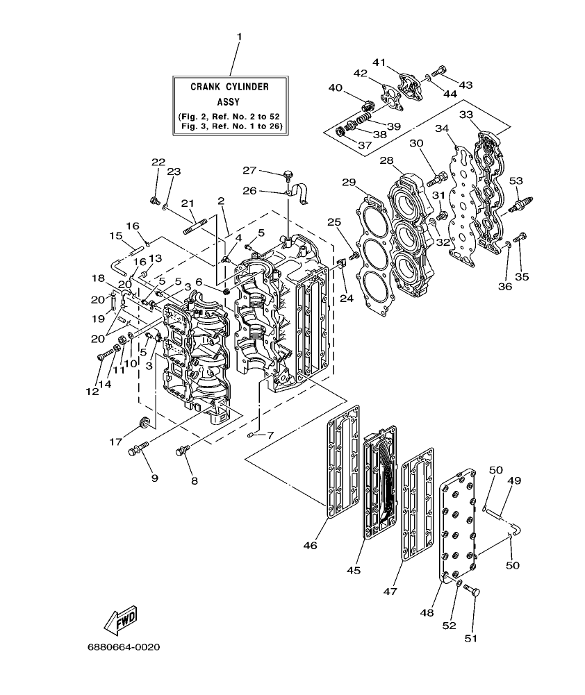 Fig. 2 – CYLINDER. CRANKCASE