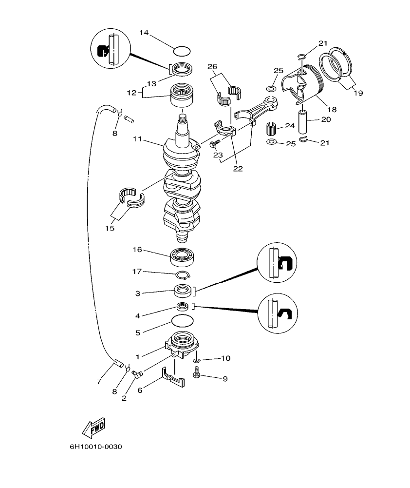 Fig. 3 – CRANKSHAFT. PISTON