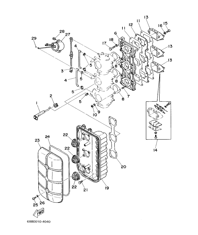 85AED’01 – section 4 INTAKE parts diagram