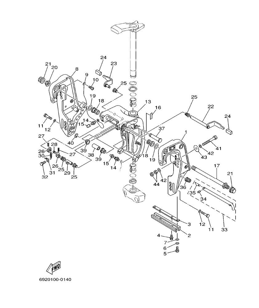 85AED’01 – section 12 BRACKET 1 parts diagram