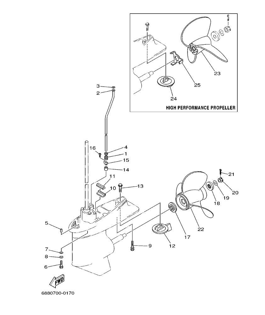 85AED’01 – section 17 LOWER CASING. DRIVE 2 parts diagram