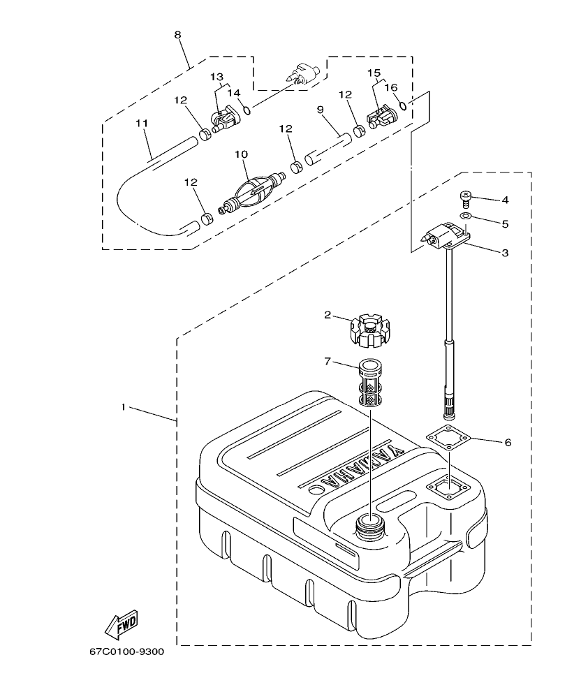 85AED’01 – section 18 FUEL TANK parts diagram