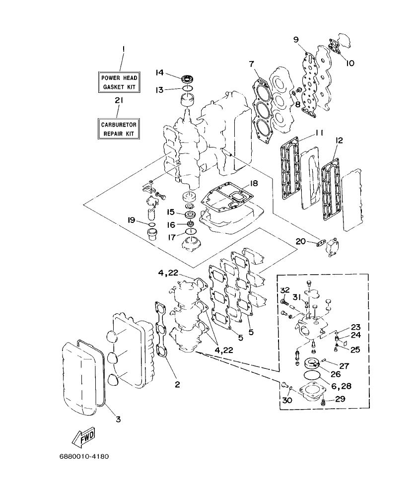 85AED’01 – section 22 REPAIR KIT 1 parts diagram