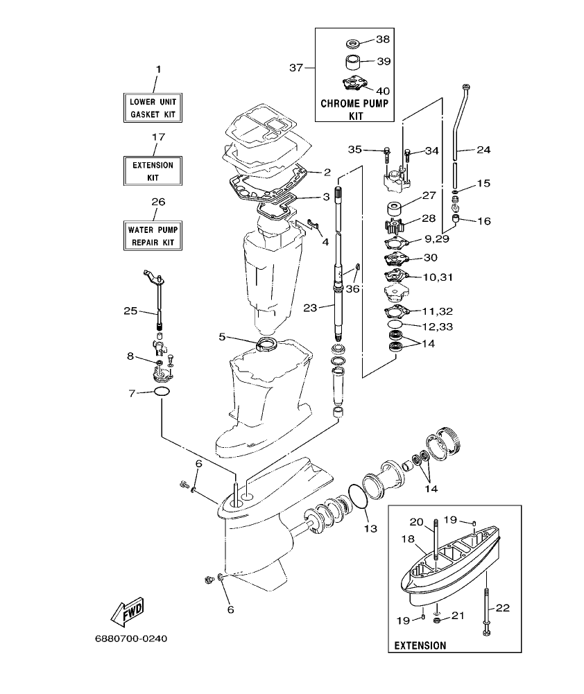 85AED’01 – section 23 REPAIR KIT 2 parts diagram