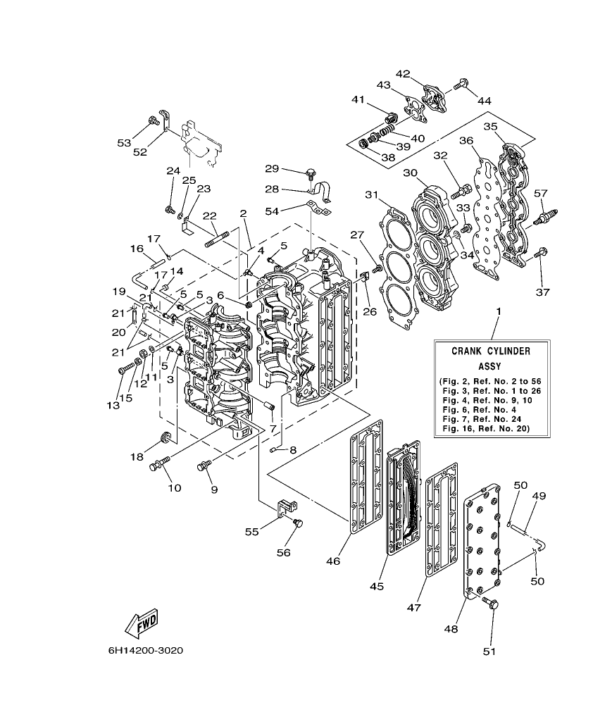 Fig. 2 – CYLINDER & CRANKCASE