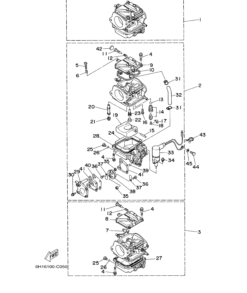 90A’04 – section 5 CARBURETOR parts diagram