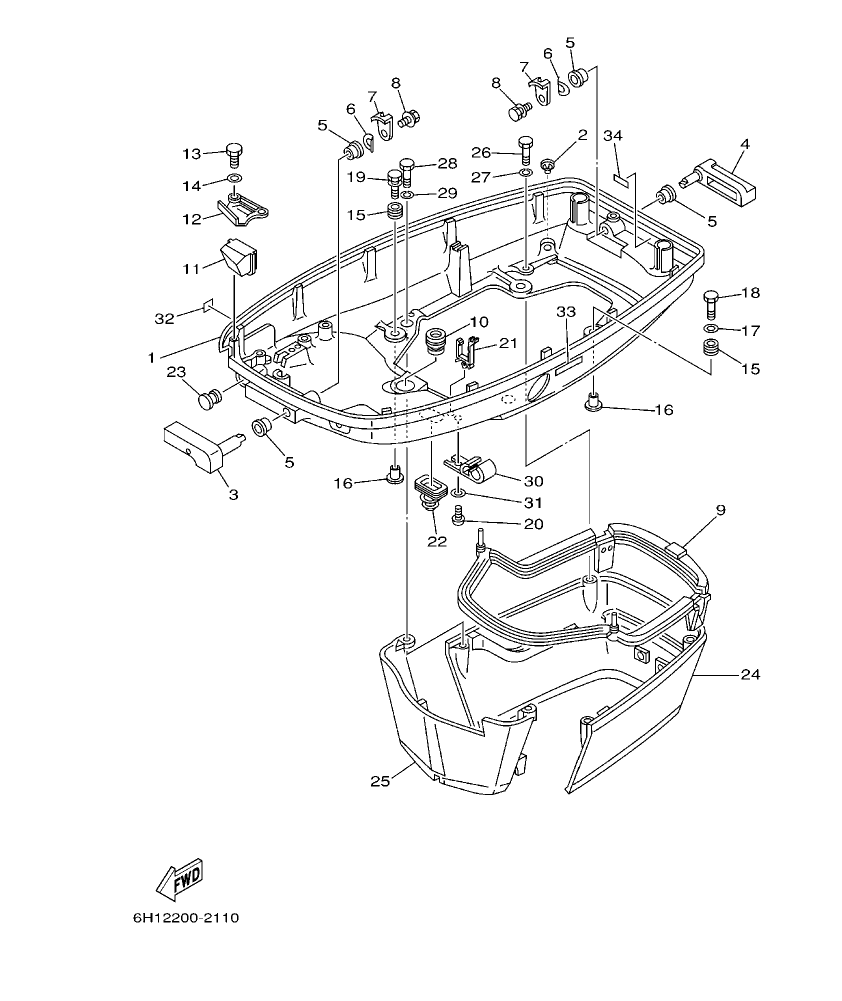 90A’04 – section 11 BOTTOM COWLING parts diagram