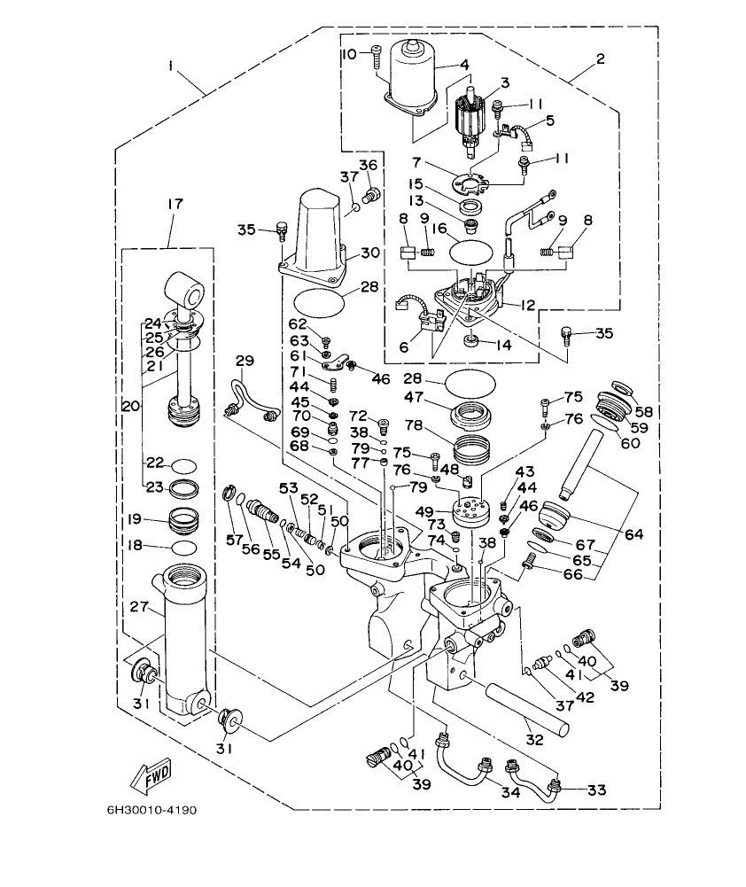 Fig. 15 – POWER TRIM & TILT ASSY