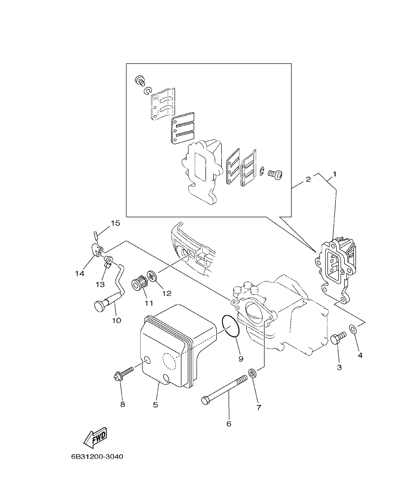 E15DMH ’03 – section 4 INTAKE parts diagram