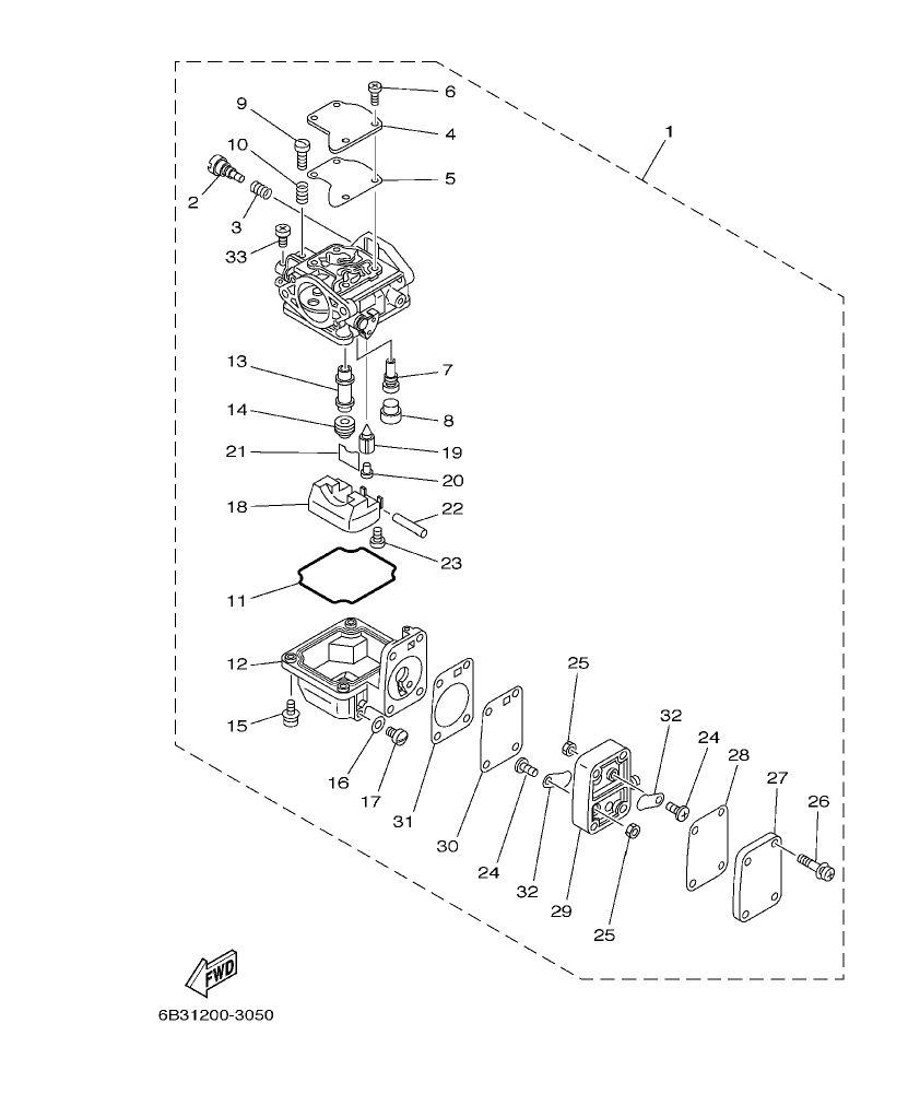 E15DMH ’03 – section 5 CARBURETOR parts diagram