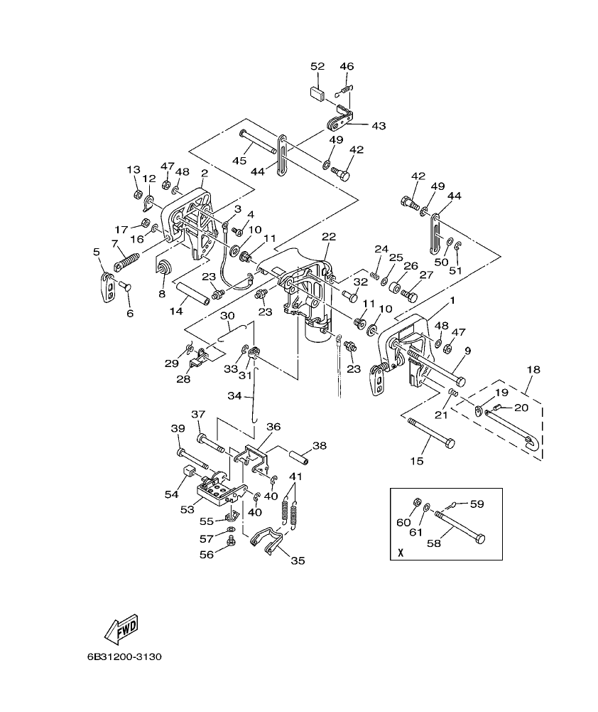 E15DMH ’03 – section 13 BRACKET 1 parts diagram