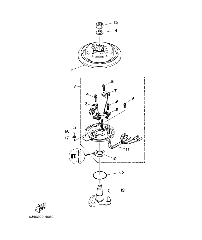 E40G’04 – section 8 GENERATOR parts diagram