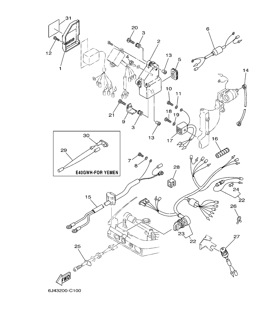 E40G’04 – section 10 ELECTRICAL 2 parts diagram