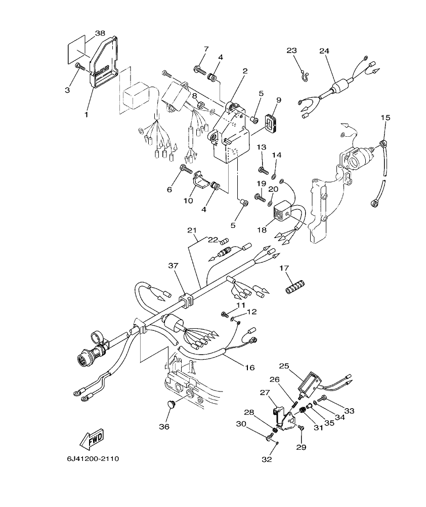 E40G’04 – section 11 ELECTRICAL 3 parts diagram