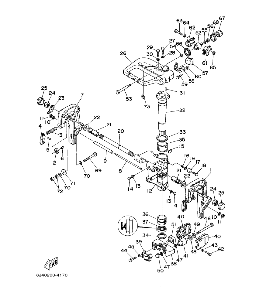 E40G’04 – section 17 BRACKET 1 parts diagram
