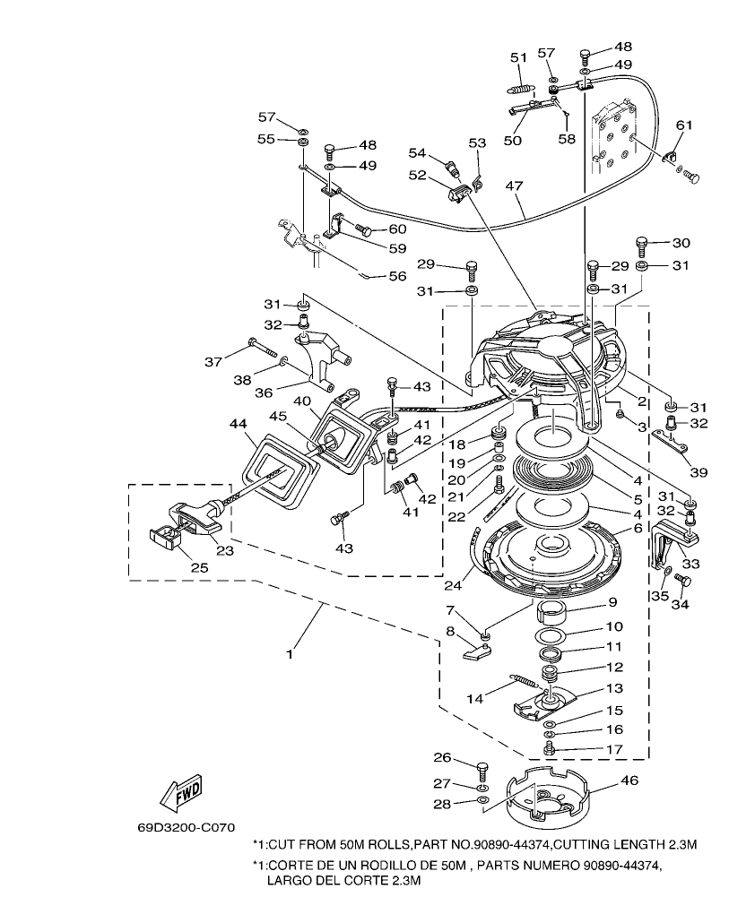 E60H’04 – section 7 STARTER parts diagram