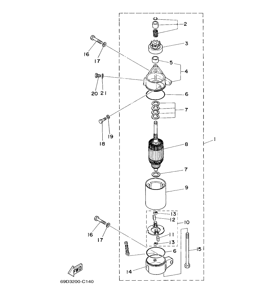Fig. 14 – STARTING MOTOR