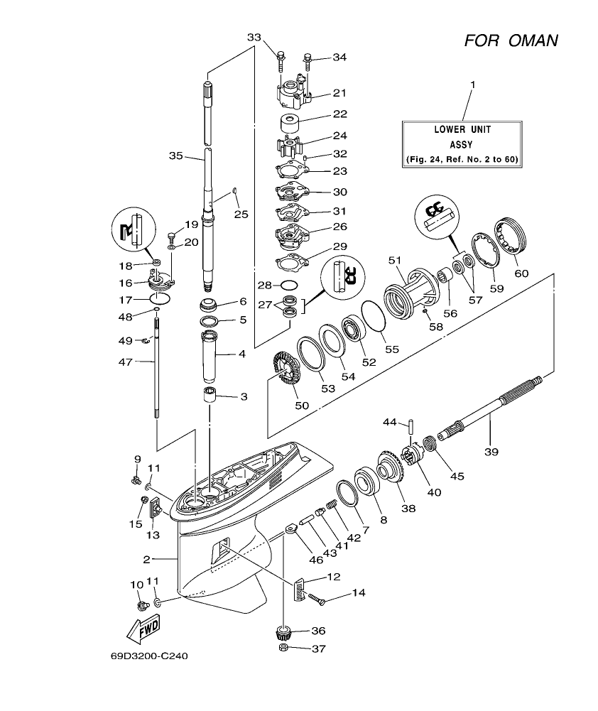 Fig. 24 – LOWER CASING & DRIVE 2