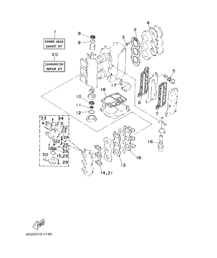 E60H’04 – section 31 REPAIR KIT 1 parts diagram