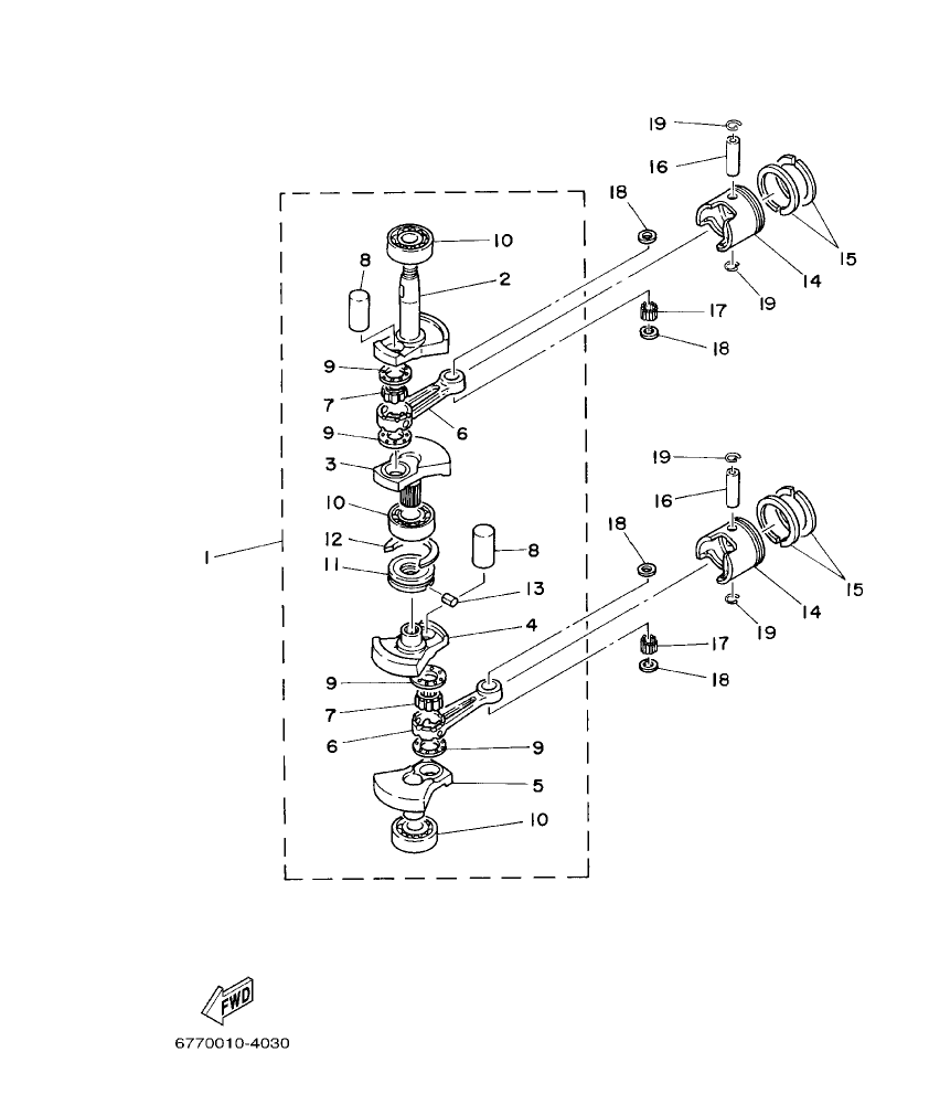 Fig. 3 – CRANKSHAFT. PISTON