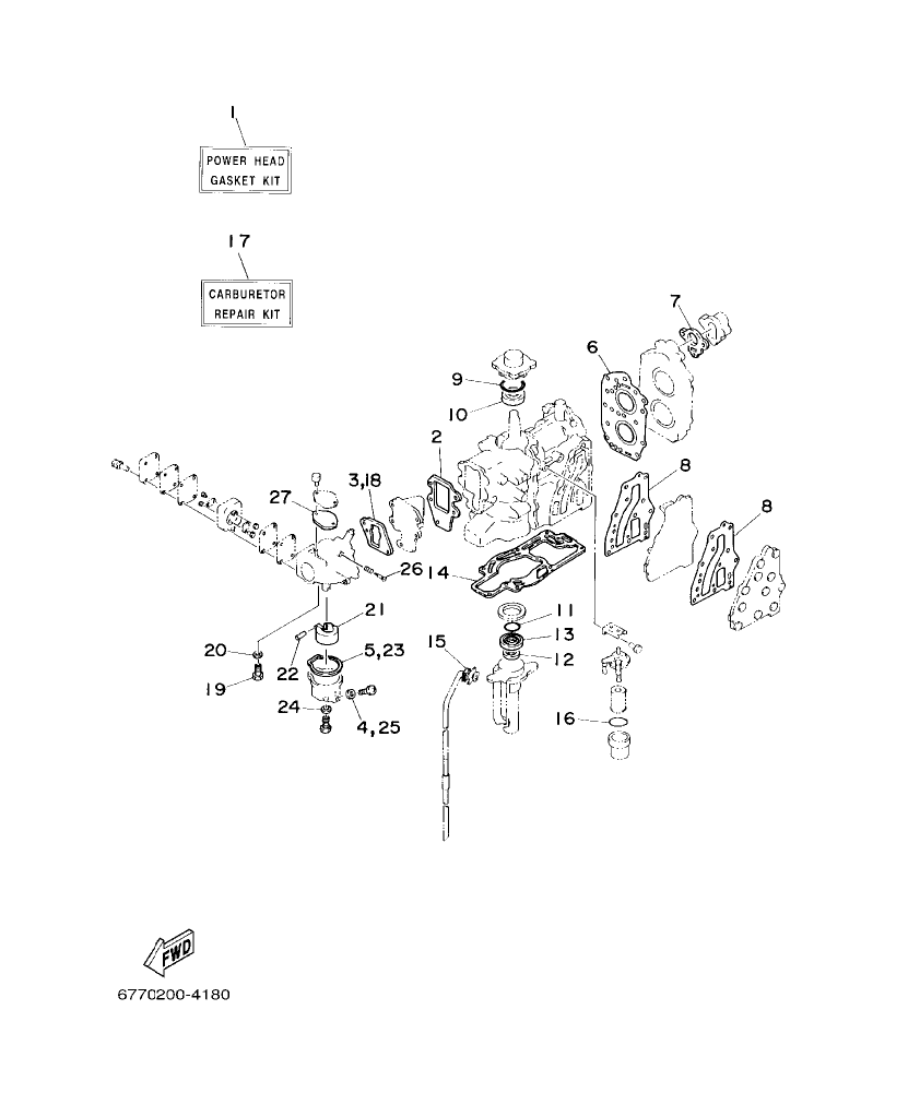 E8DMH’03 – section 18 REPAIR KIT 1 parts diagram