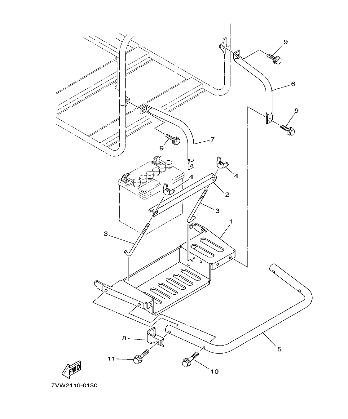 EF5200 – section 11 FRAME 2 (FOR EL. STRAT MODEL) parts diagram