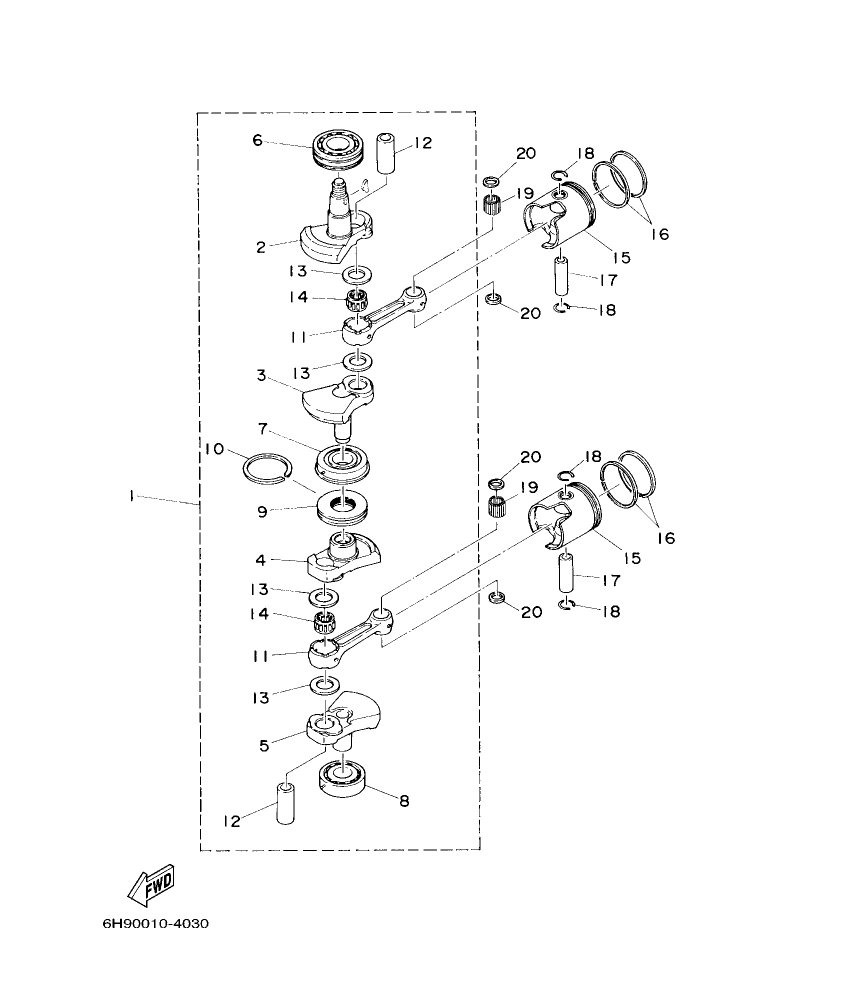 Fig. 3 – CRANKSHAFT & PISTON