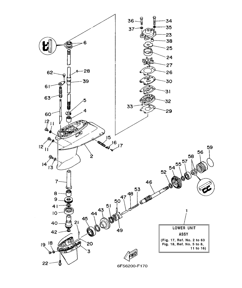 Fig. 17 – LOWER CASING & DRIVE 1