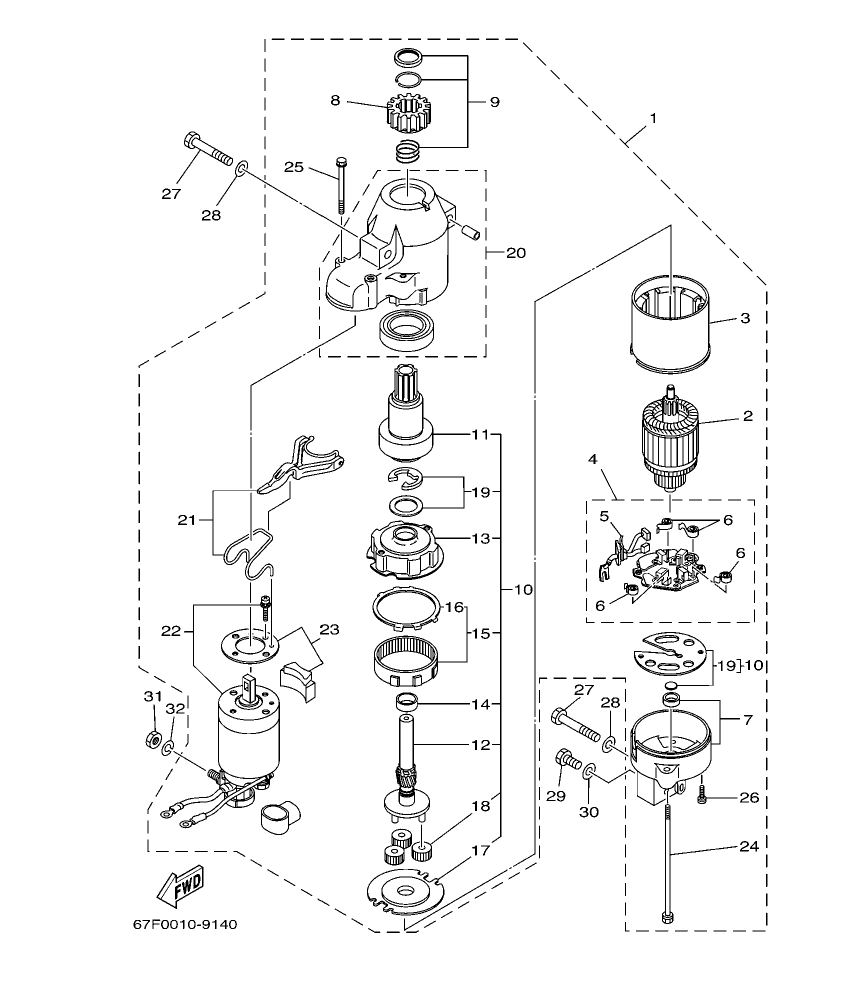 Fig. 15 – STARTING MOTOR