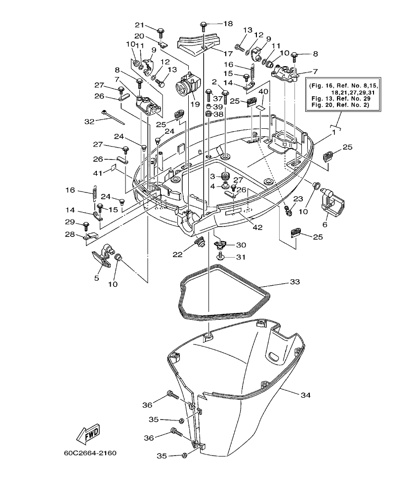 Fig. 16 – BOTTOM COWLING