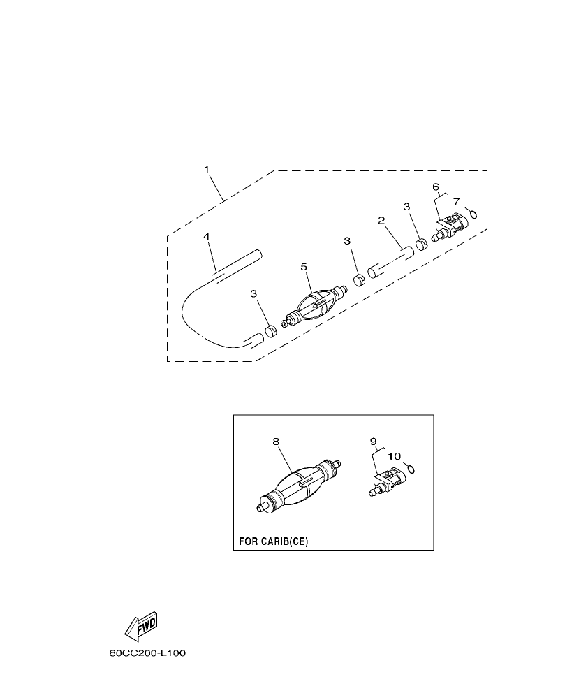F100BET – section 11 FUEL 2 parts diagram