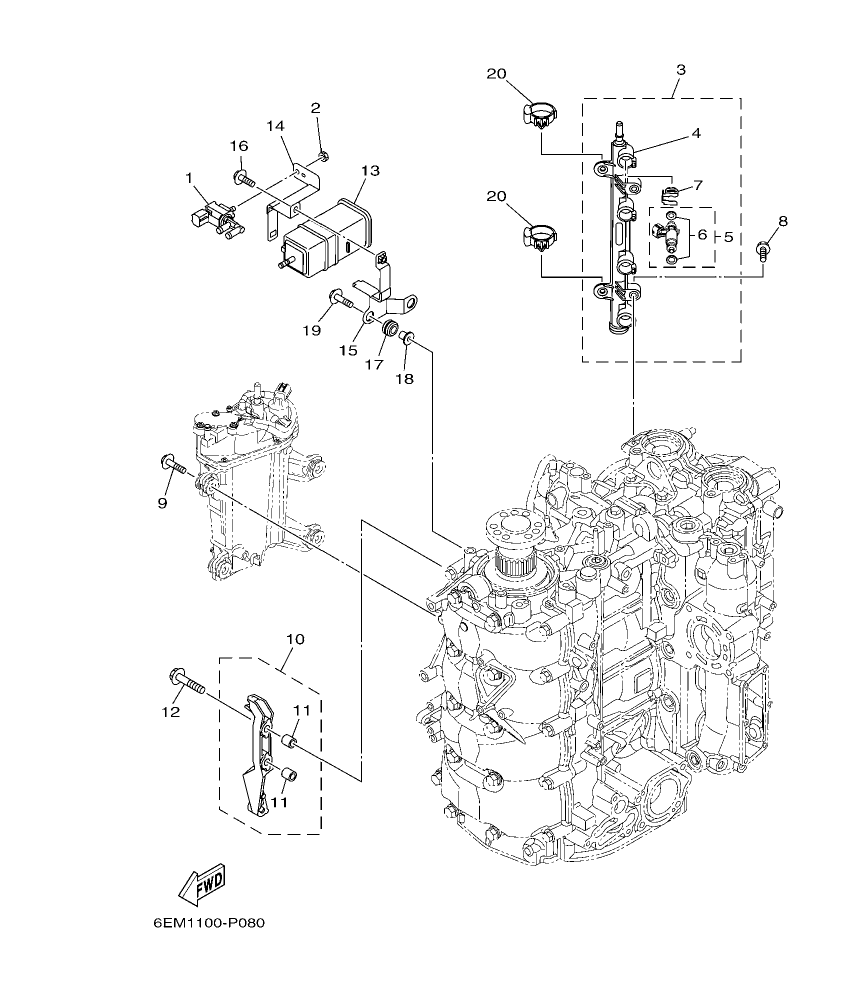 F130AET – section 8 INTAKE 2 parts diagram