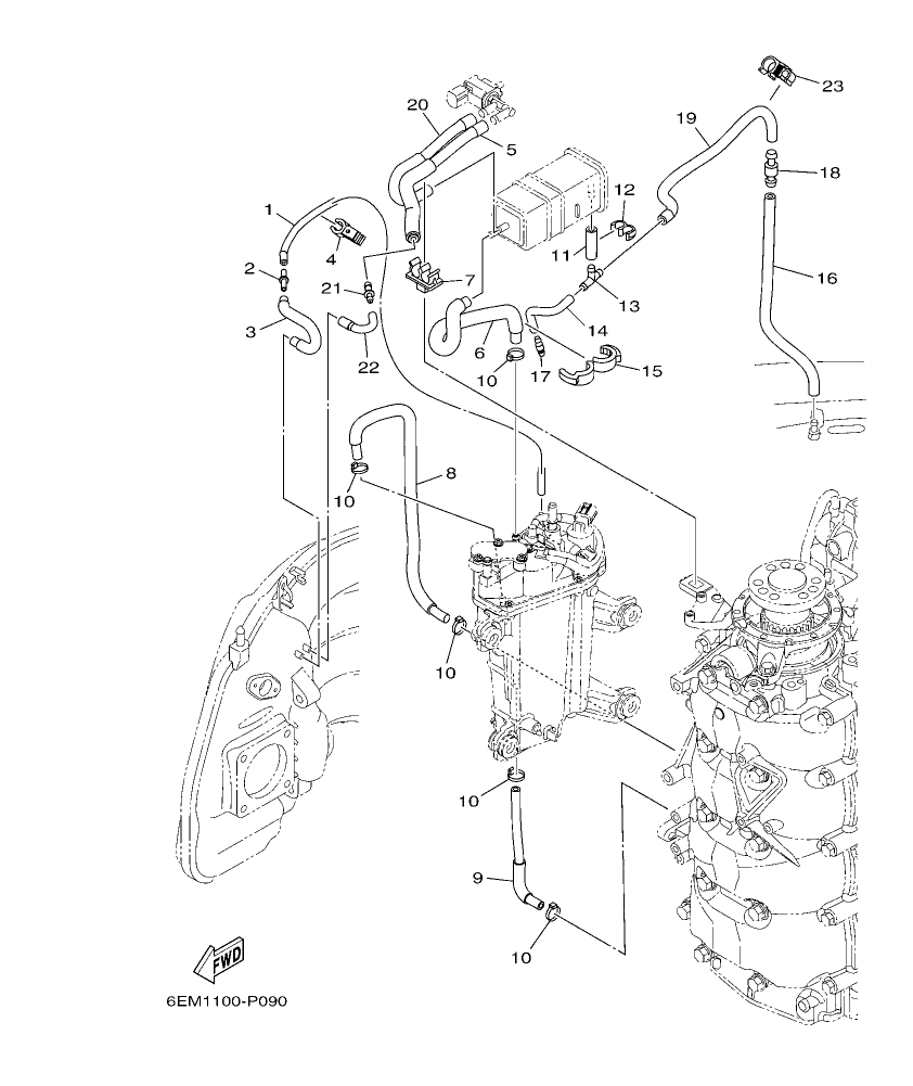 F130AET – section 9 INTAKE 3 parts diagram