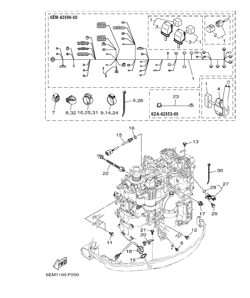 F130AET – section 20 ELECTRICAL 5 parts diagram