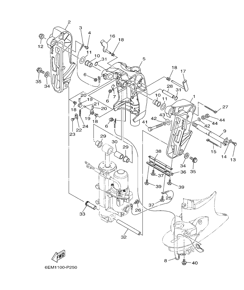 F130AET – section 26 BRACKET 1 parts diagram