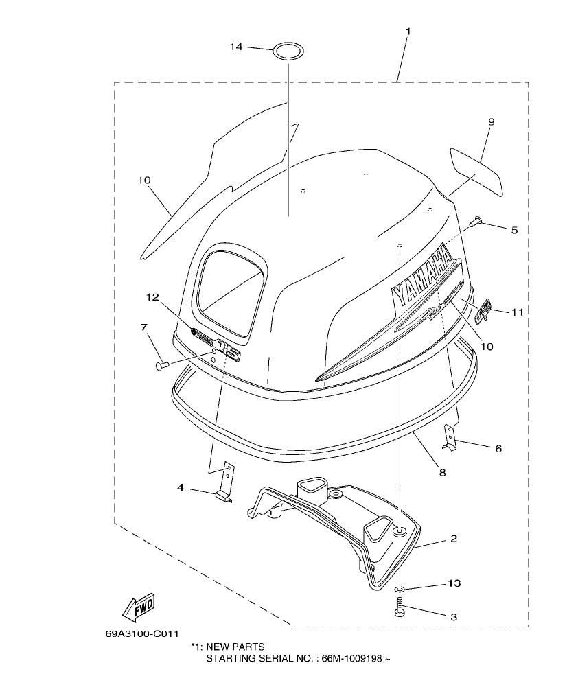 Fig. 1 – TOP COWLING