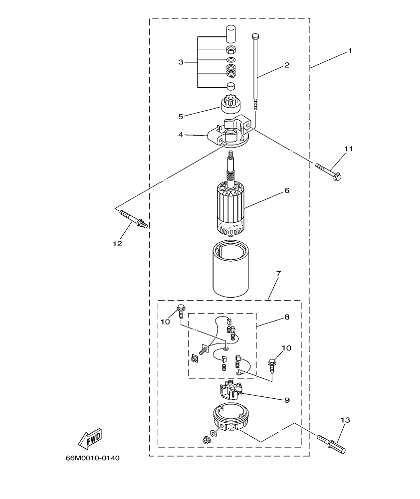Fig. 14 – STARTING MOTOR